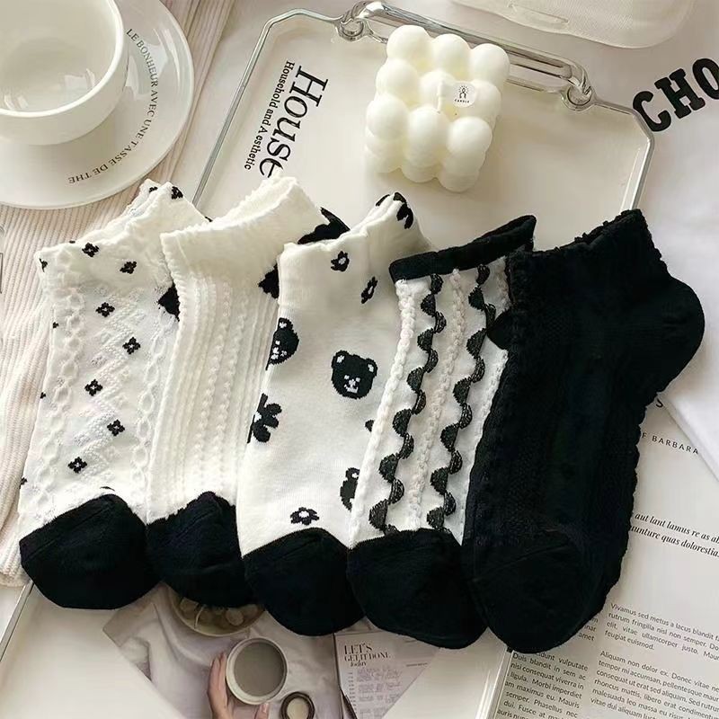 Korean Style Japanese Lace Socks For Girls Short Boat Socks